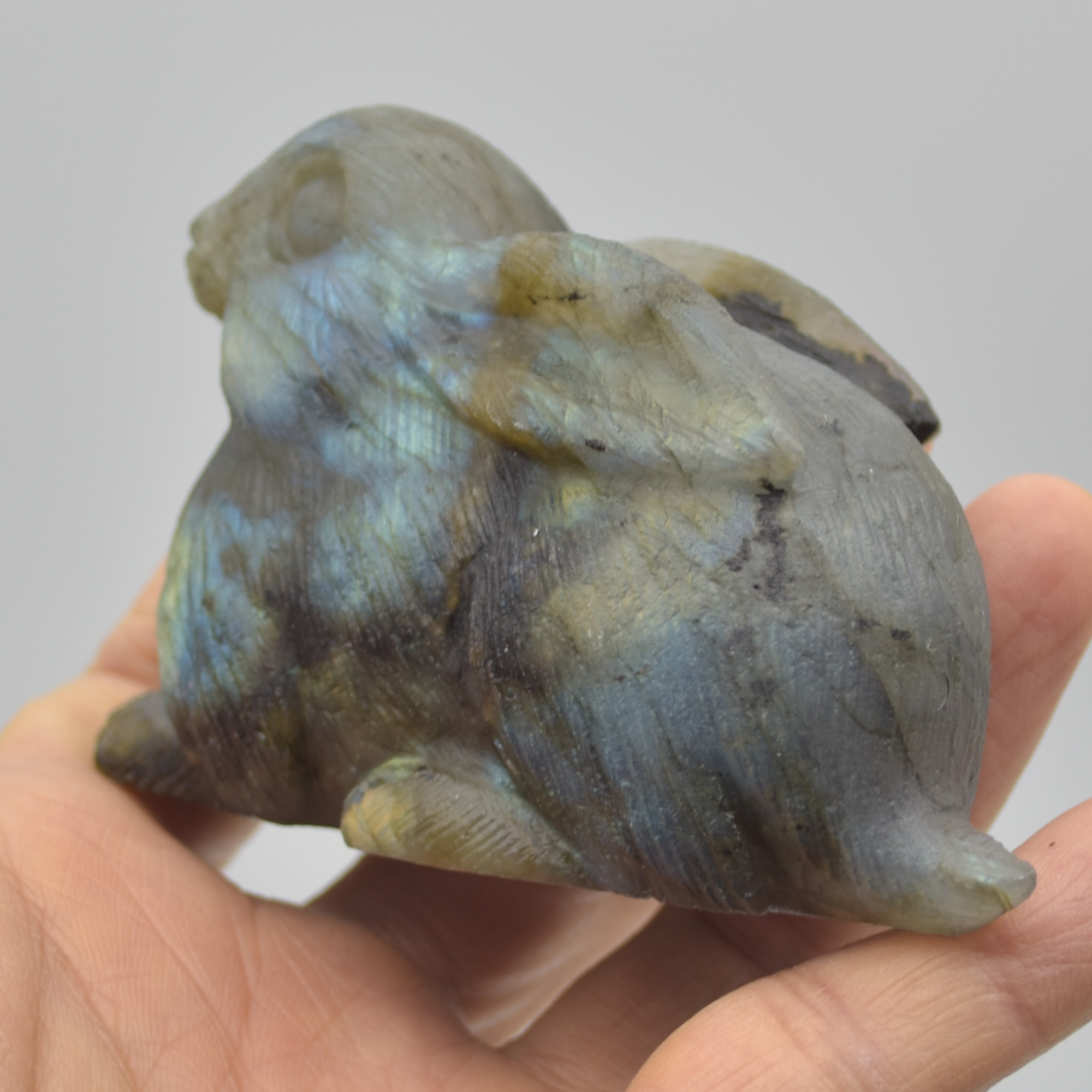 Labradorite Carved Rabbit - 9cm - 238 grams #05 - Image 2