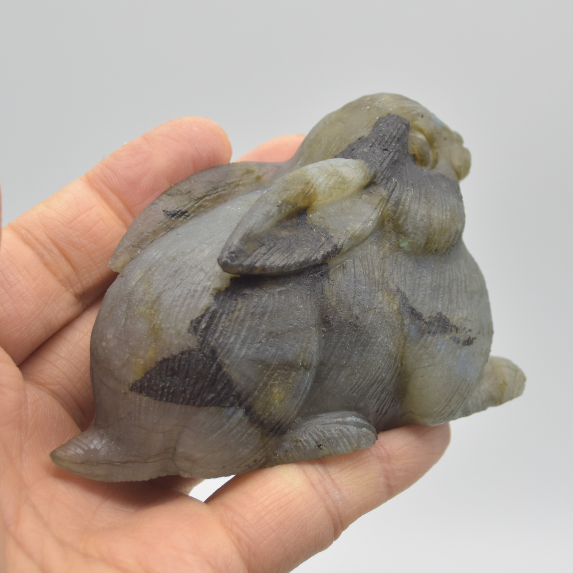 Labradorite Carved Rabbit - 9cm - 238 grams #05 - Image 3