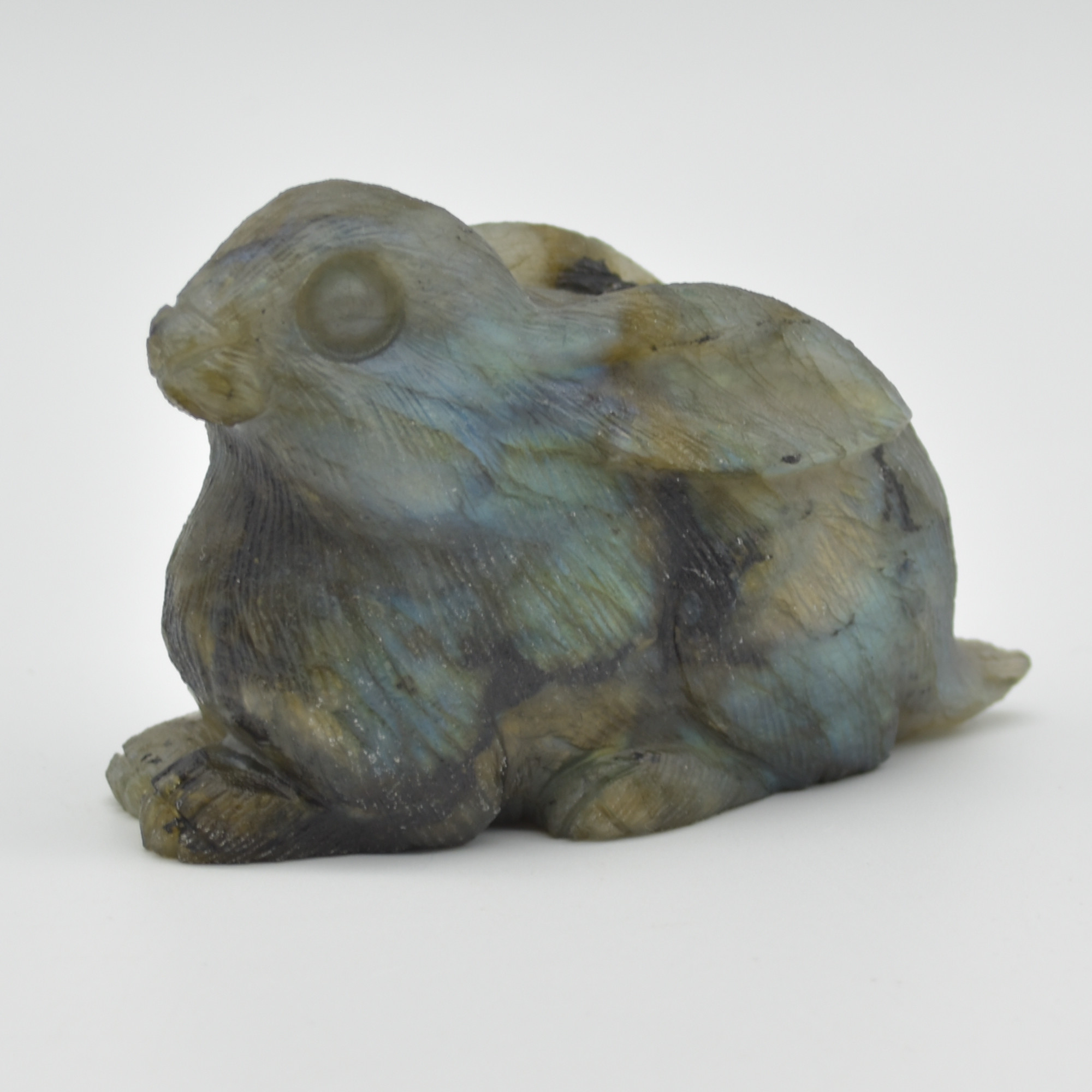 Labradorite Carved Rabbit - 9cm - 238 grams #05 - Image 6
