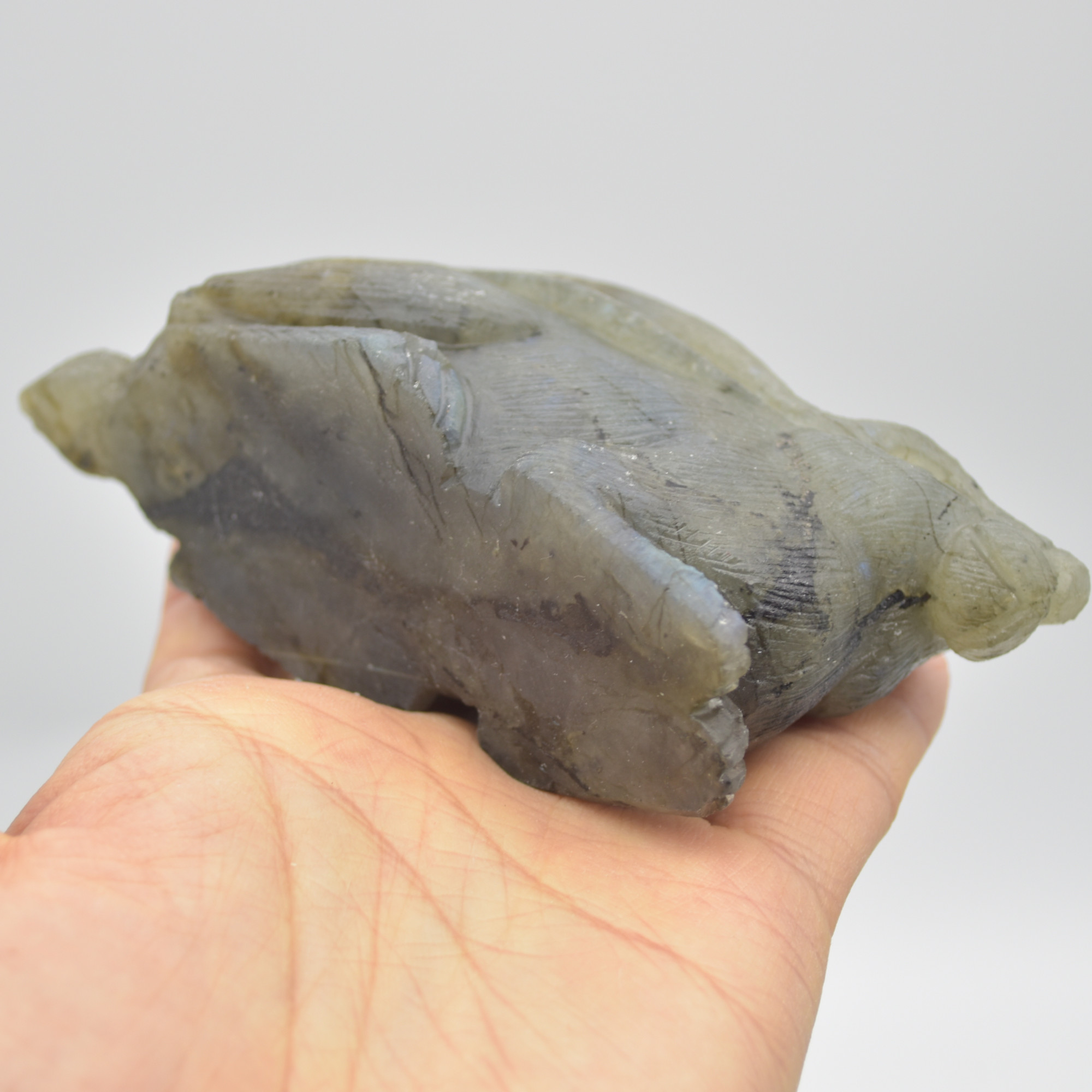 Labradorite Carved Rabbit - 12cm - 449 grams #07 - Image 4