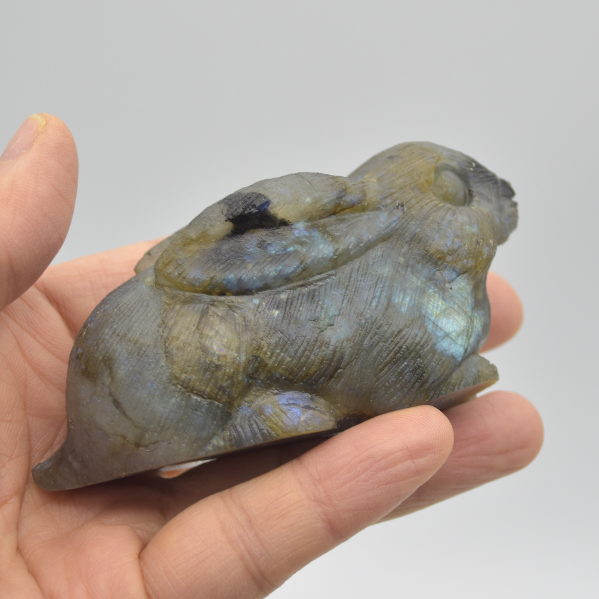 Labradorite Carved Rabbit - 9cm - 194 grams #08 - Image 3