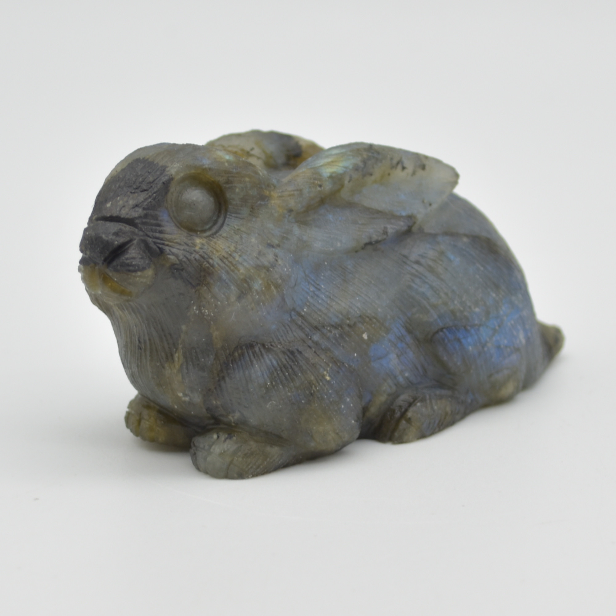 Labradorite Carved Rabbit - 9cm - 194 grams #08 - Image 5