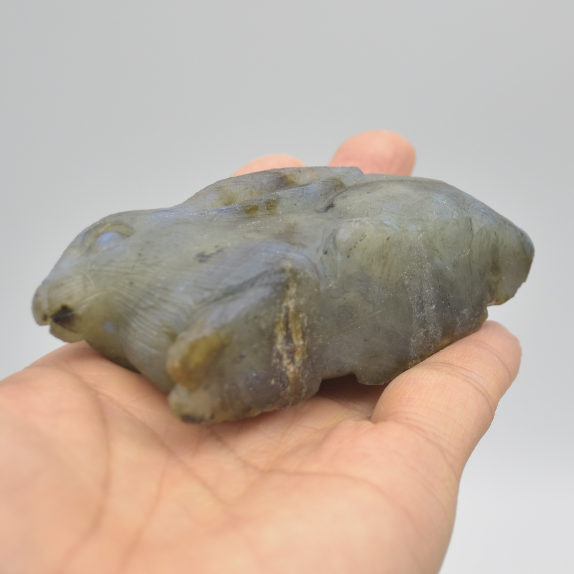 Labradorite Carved Rabbit - 9cm - 163 grams #09 - Image 4