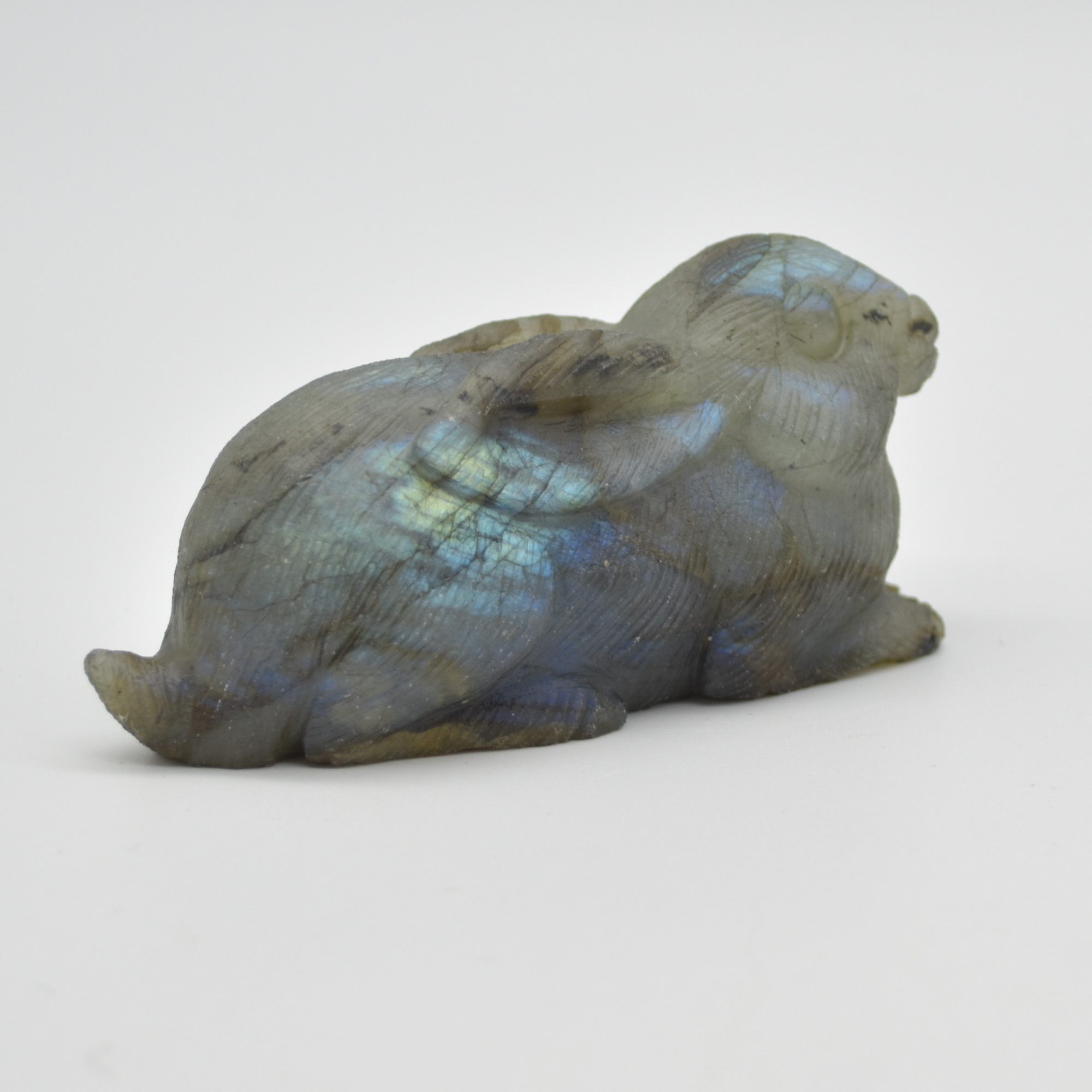 Labradorite Carved Rabbit - 9cm - 163 grams #09 - Image 5