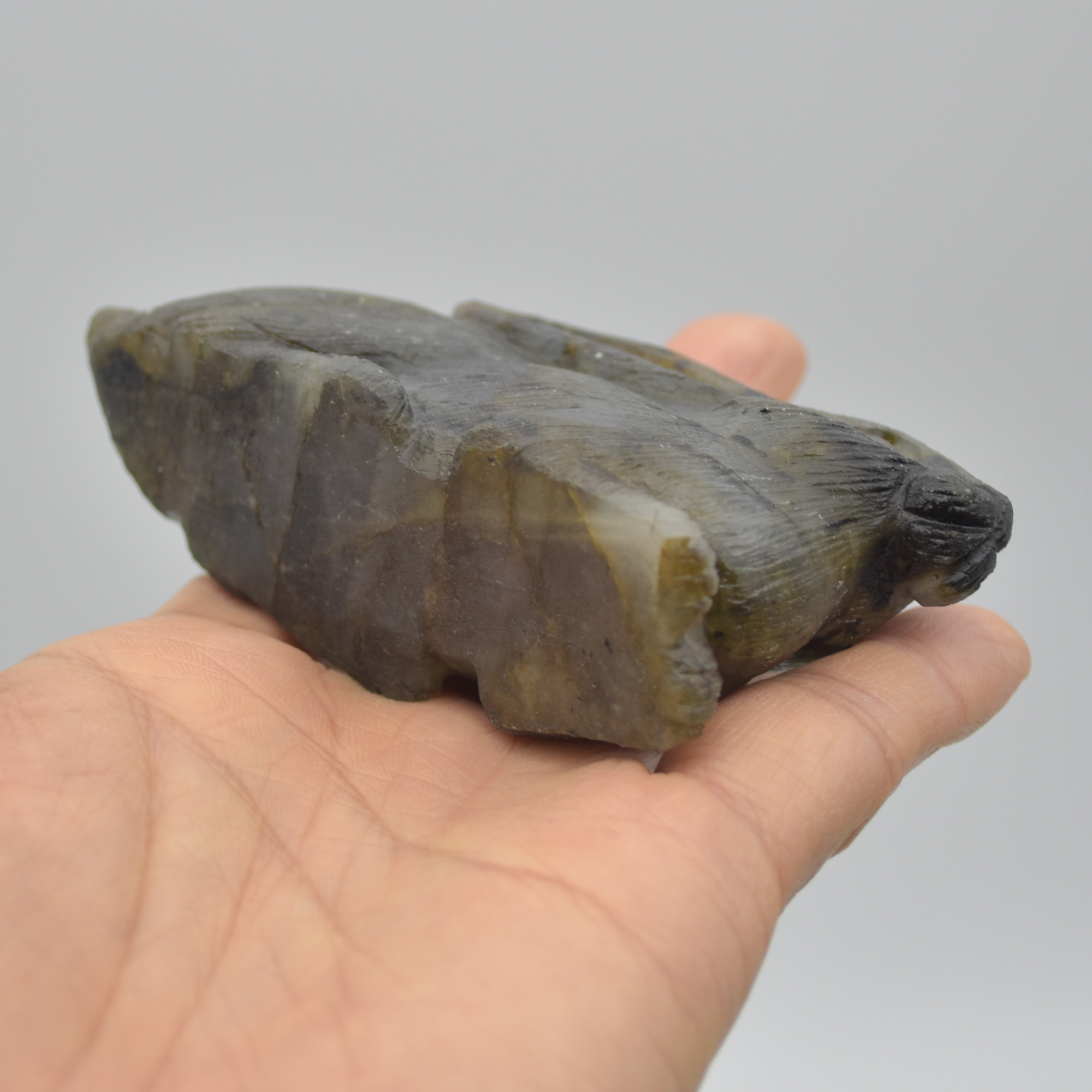 Labradorite Carved Rabbit - 9.5cm - 202 grams #10 - Image 3