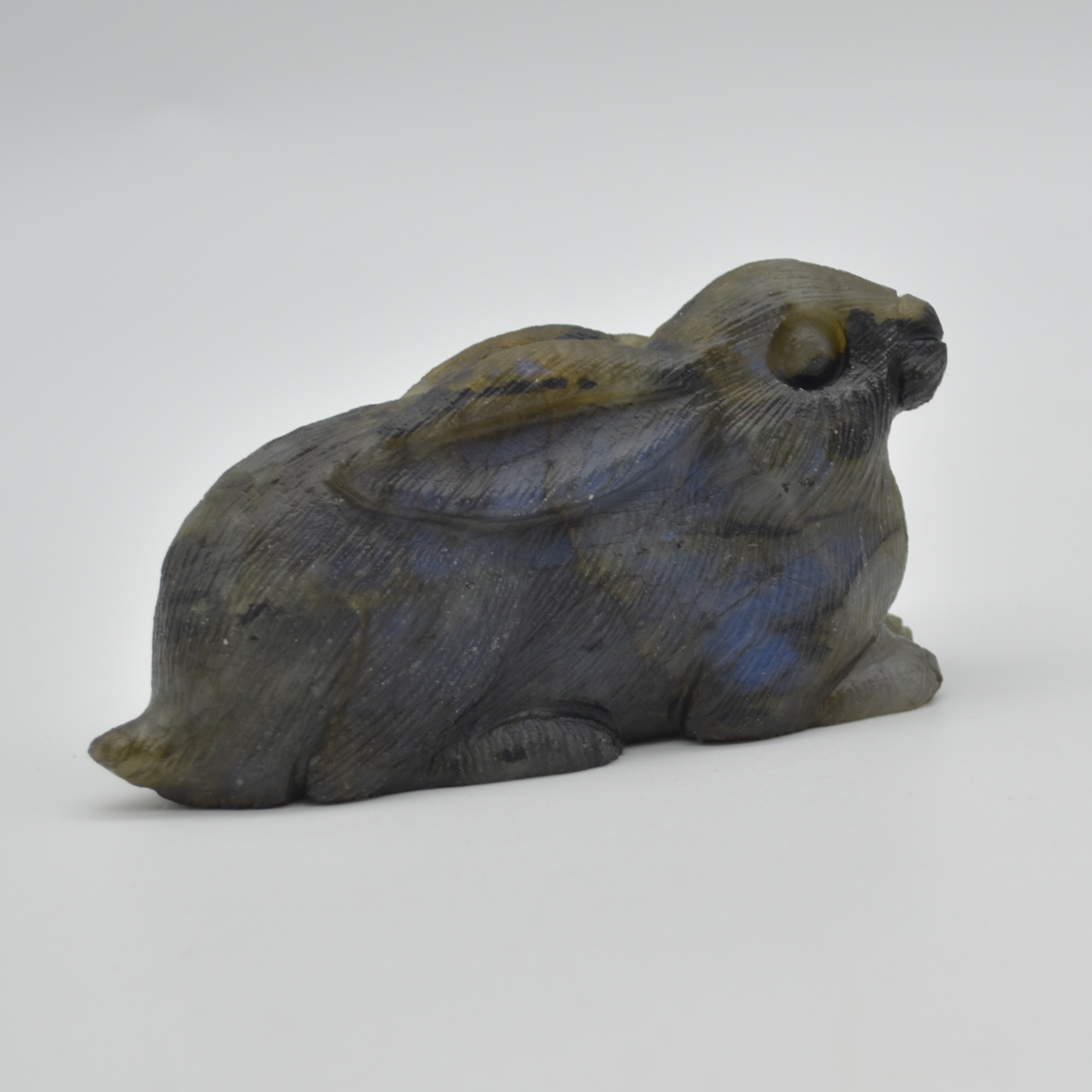 Labradorite Carved Rabbit - 9.5cm - 202 grams #10 - Image 4