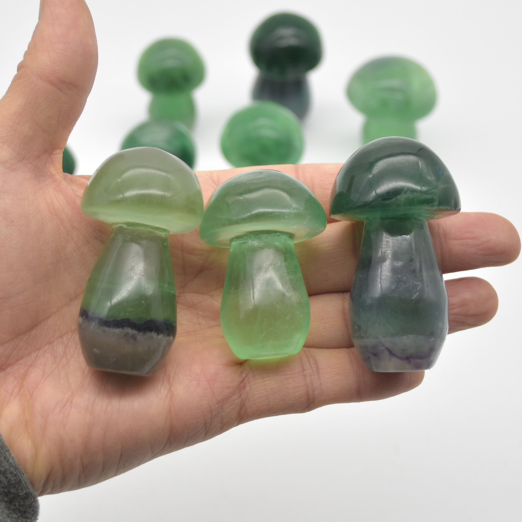 Rainbow Fluorite Crystal Mushroom - 5cm - 6.5cm - Image 9