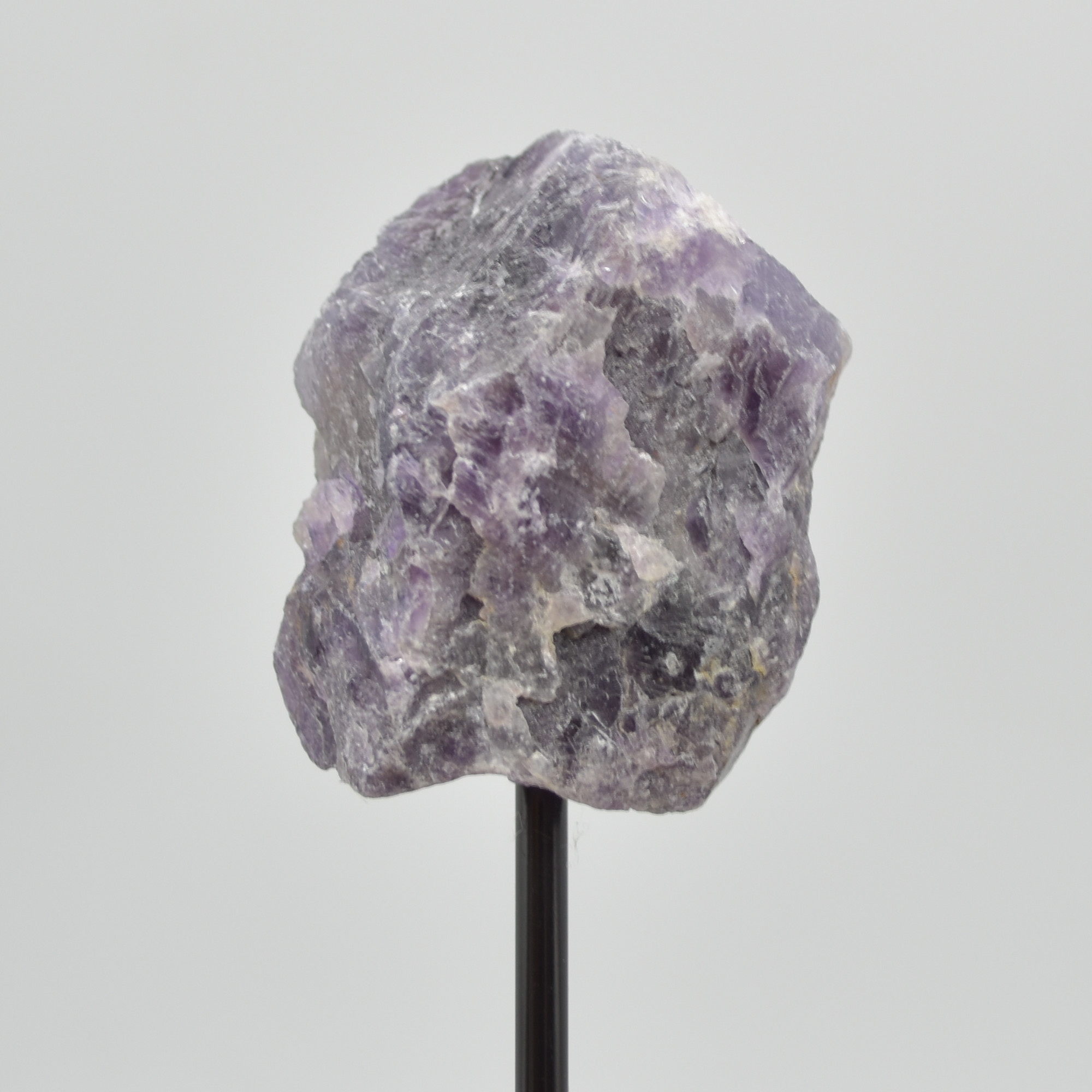 Raw Chevron Amethyst Specimen Rock with Stand - 143 grams #02