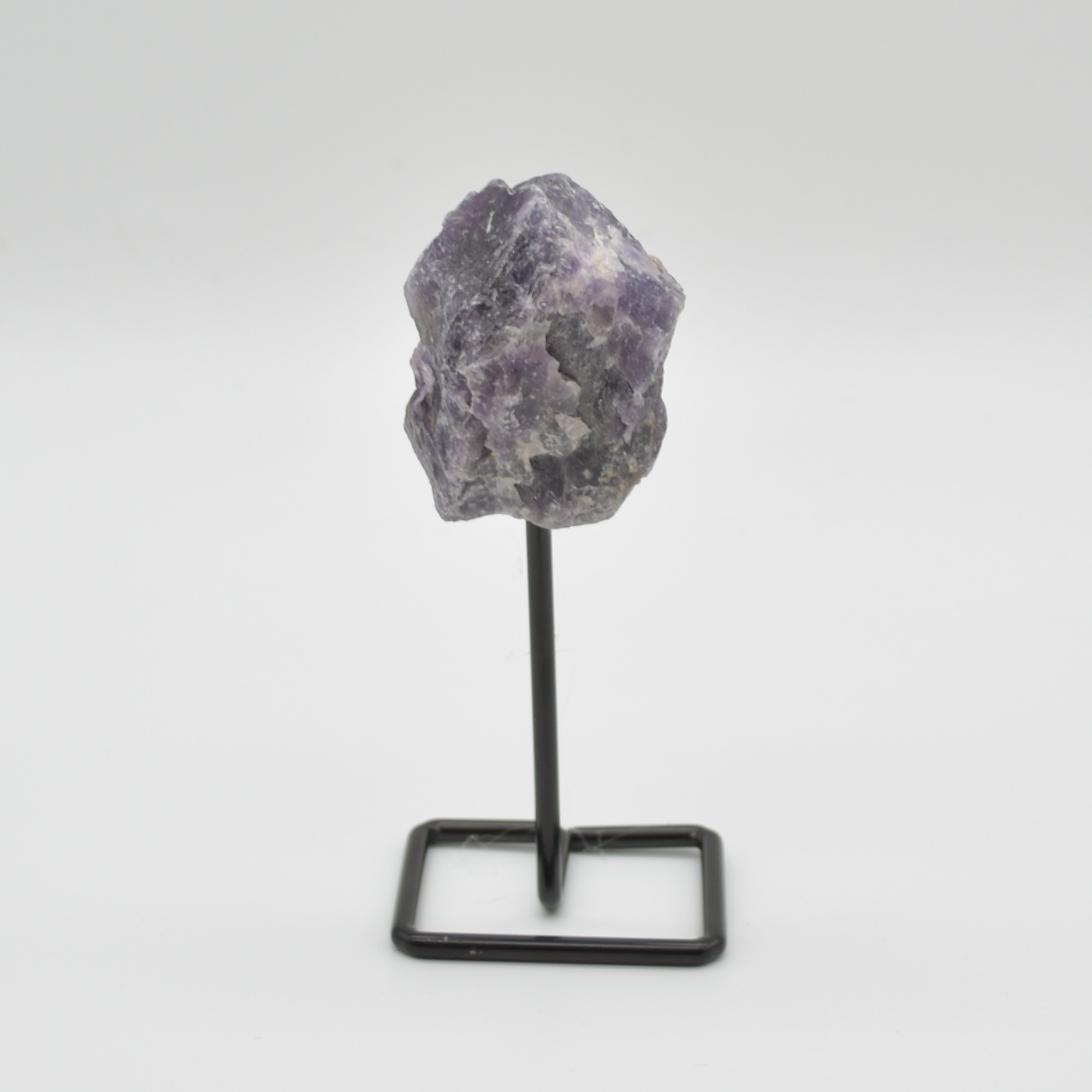 Raw Chevron Amethyst Specimen Rock with Stand - 143 grams #02 - Image 4