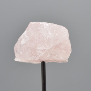 Raw Rose Quartz Specimen Rock with Stand - 92 grams #02