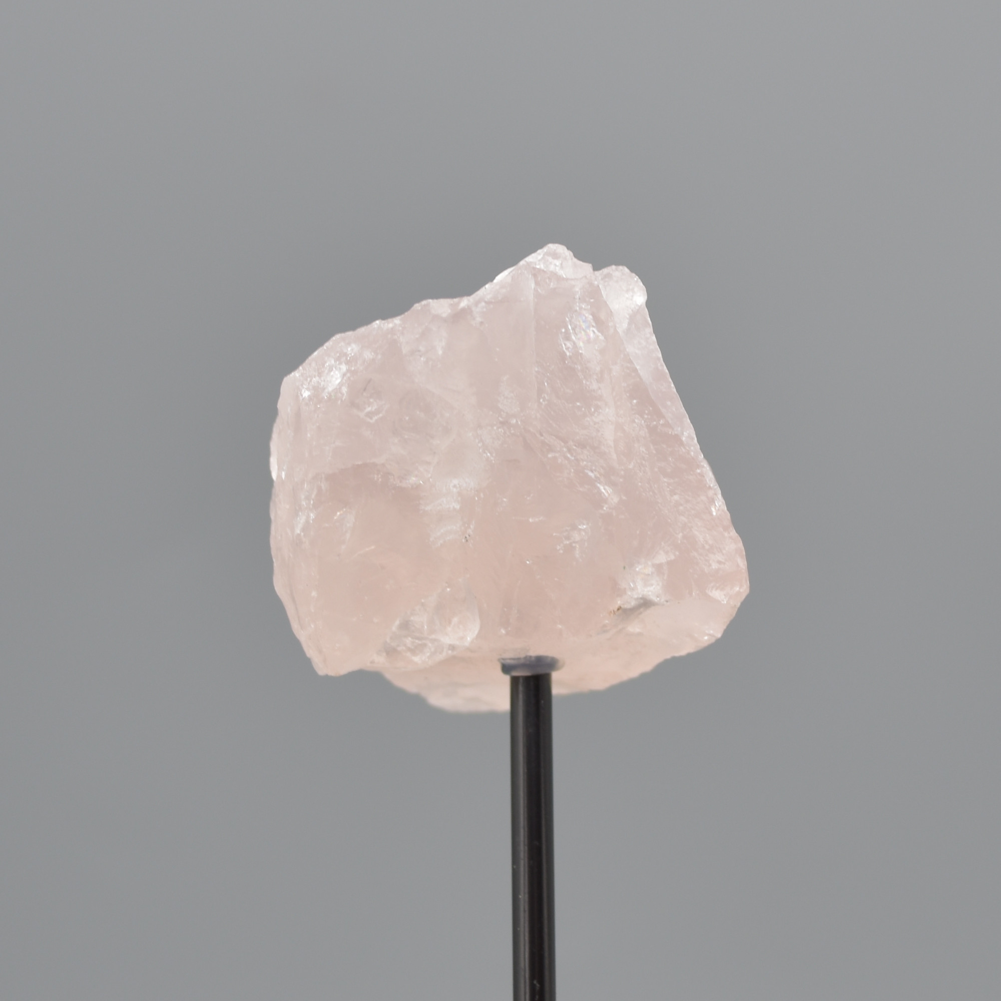 Raw Rose Quartz Specimen Rock with Stand - 95 grams #04
