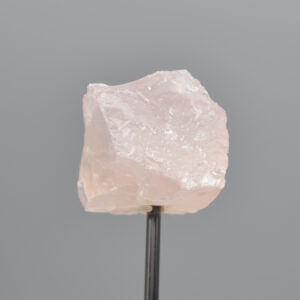 Raw Rose Quartz Specimen Rock with Stand - 89 grams #05