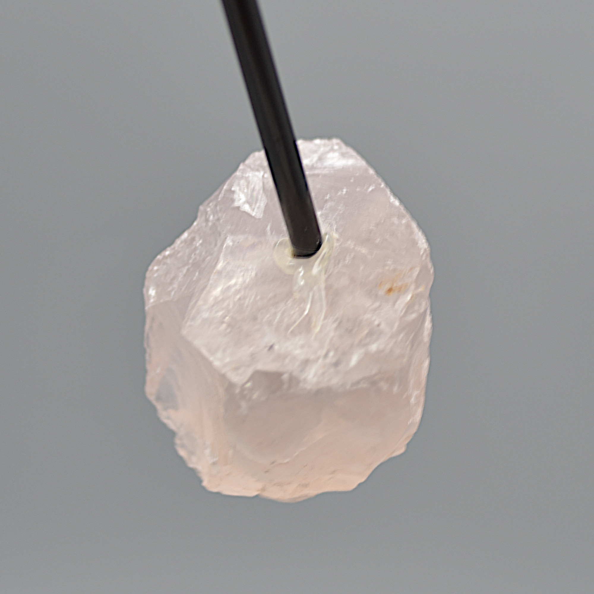 Raw Rose Quartz Specimen Rock with Stand - 89 grams #05 - Image 2