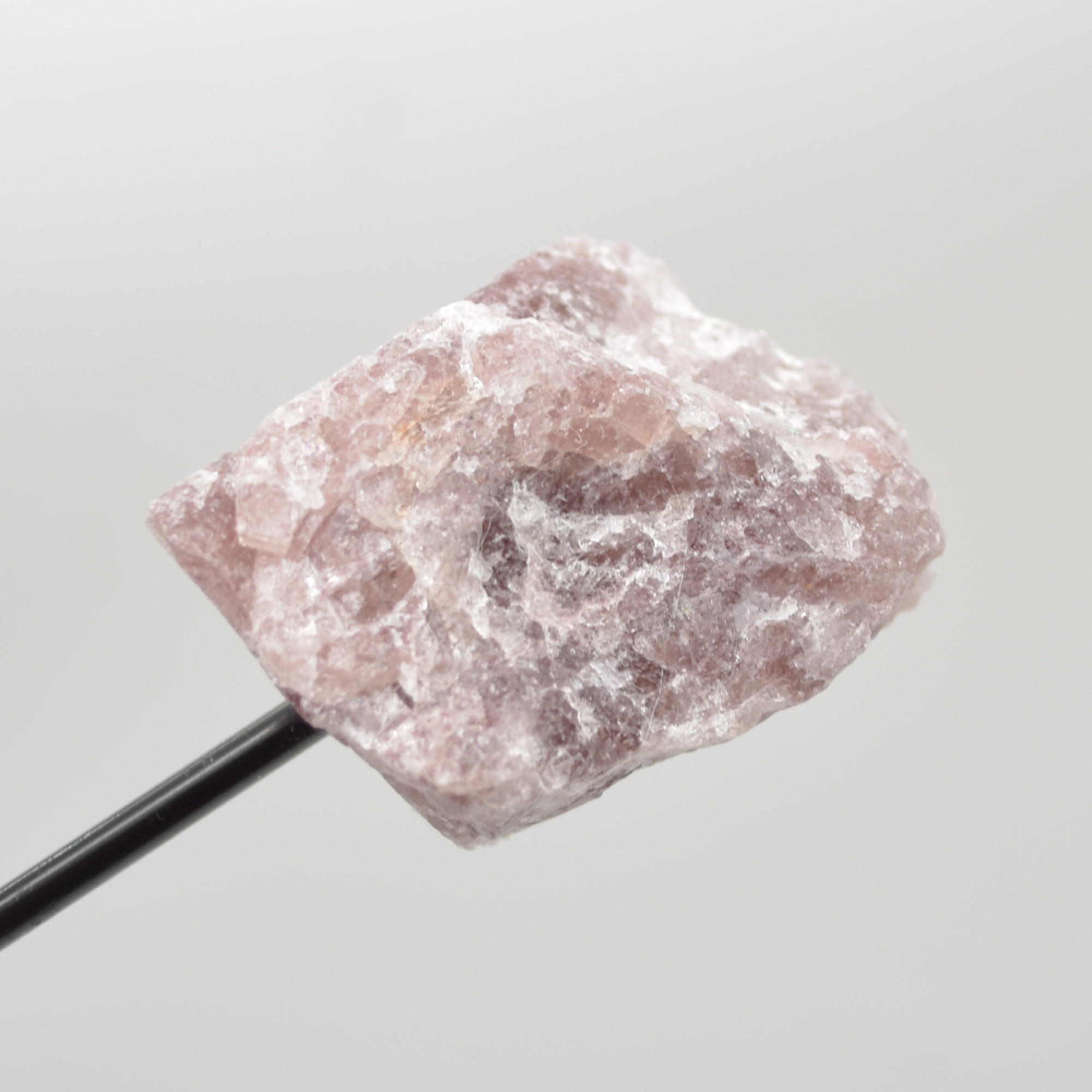 Raw Strawberry Quartz Specimen Rock with Stand - 107 grams #03