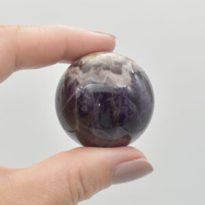 Chevron Amethyst Crystal Sphere Ball - 63 grams - 3.5cm #04