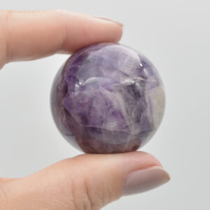 Chevron Amethyst Crystal Sphere Ball - 66 grams - 3.5cm #06