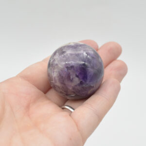 Chevron Amethyst Crystal Sphere Ball - 63 grams - 3.5cm #09