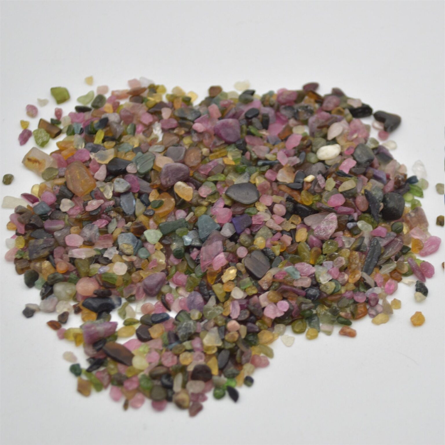 Mulit-Coloured Tourmaline Crystal Chips / Nuggets - 100 grams