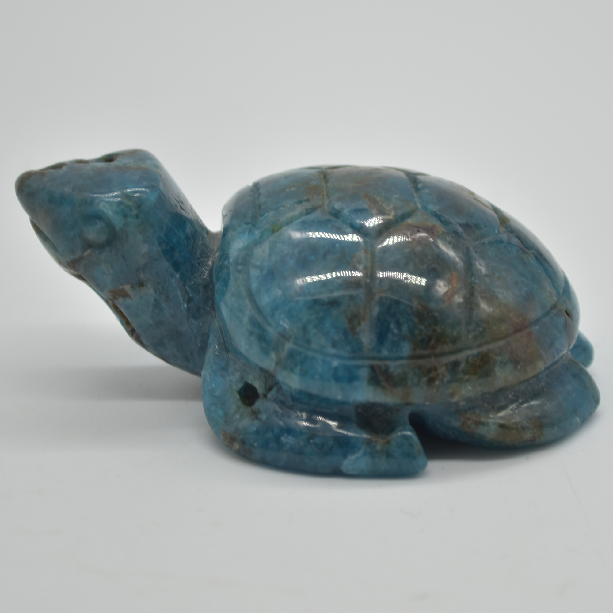 Apatite Gemstone Carved Turtle - 90 grams - 6.5cm - #02 - Image 3