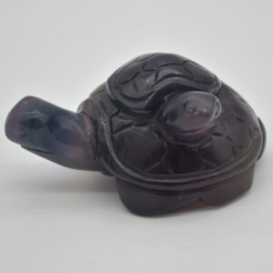Rainbow Fluorite Carving - Tortoise - 8.5cm - #02