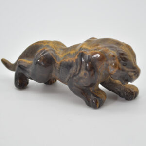 Tiger Eye Gemstone Carving - Leopard - 10.5cm - #01