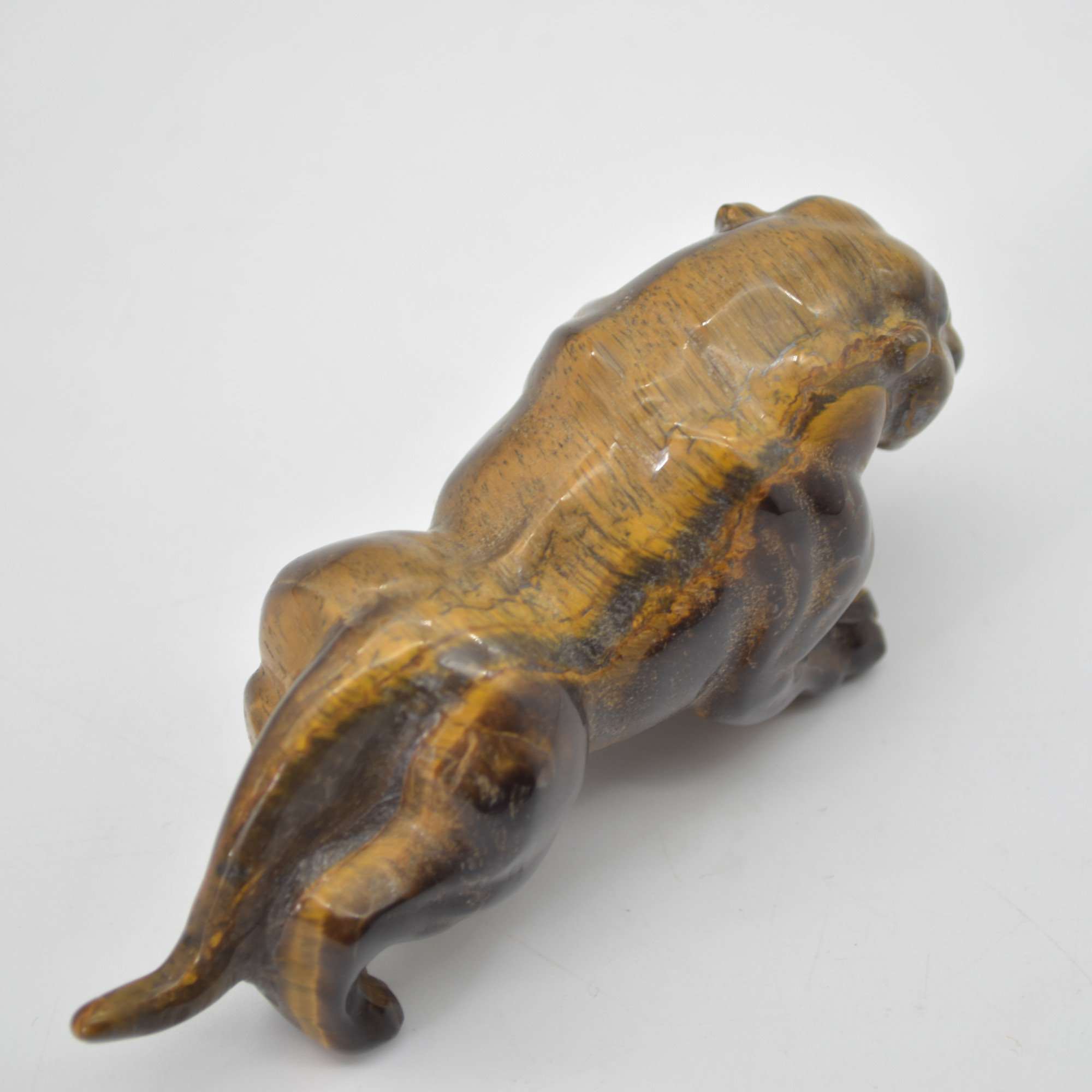 Tiger Eye Gemstone Carving - Leopard - 10.5cm - #01 - Image 6