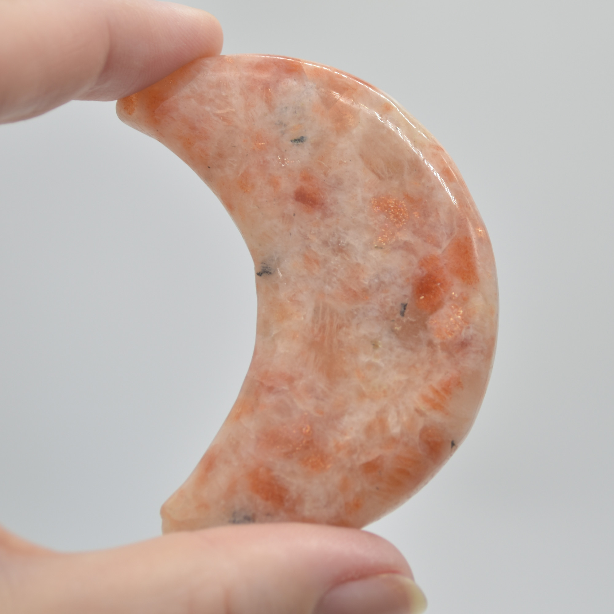 Sunstone Carved Moon - 6.5cm #01 - Image 6
