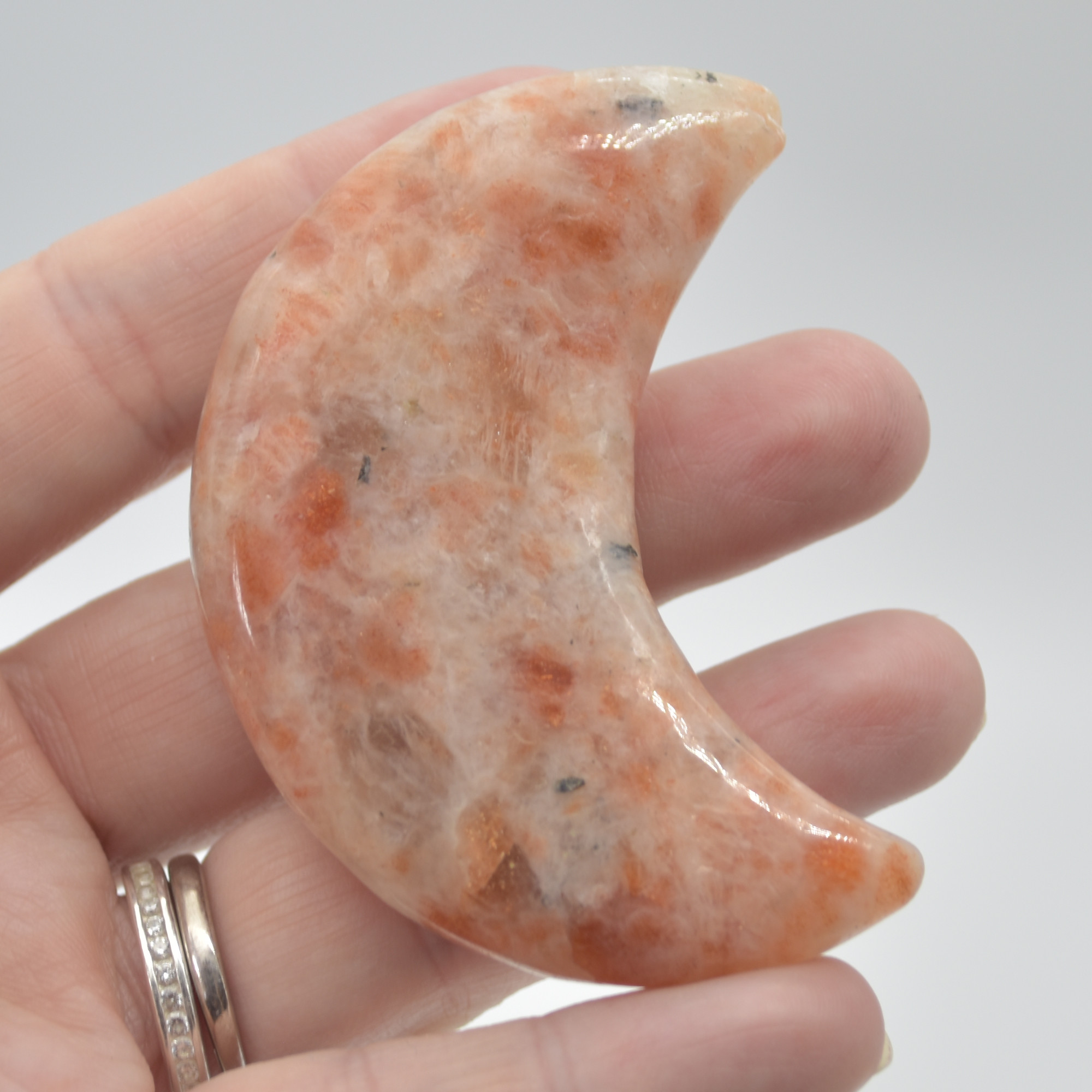 Sunstone Carved Moon - 6.5cm #01 - Image 7