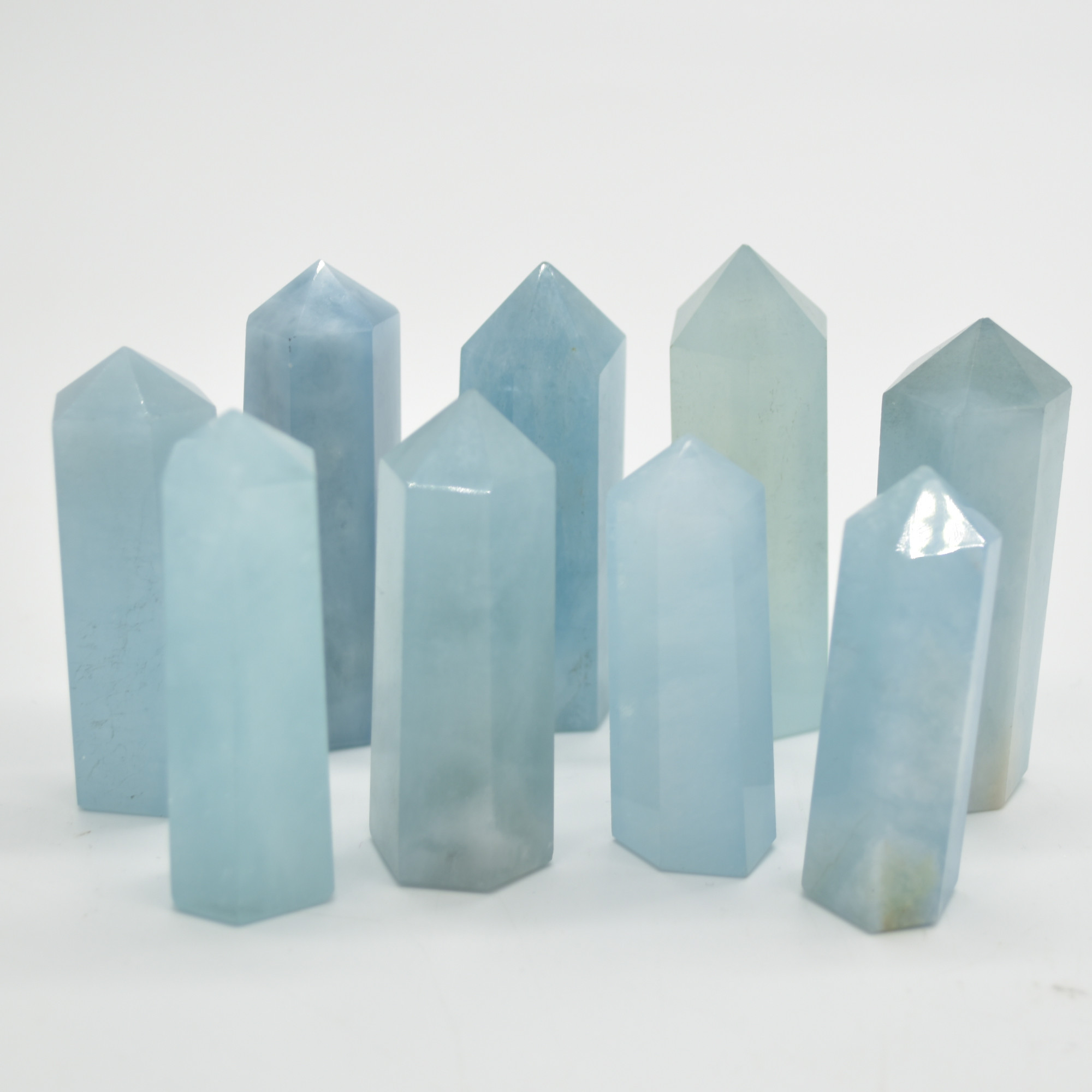 Aquamarine Point, Tower, Wand - 1 Count - Various Sizes