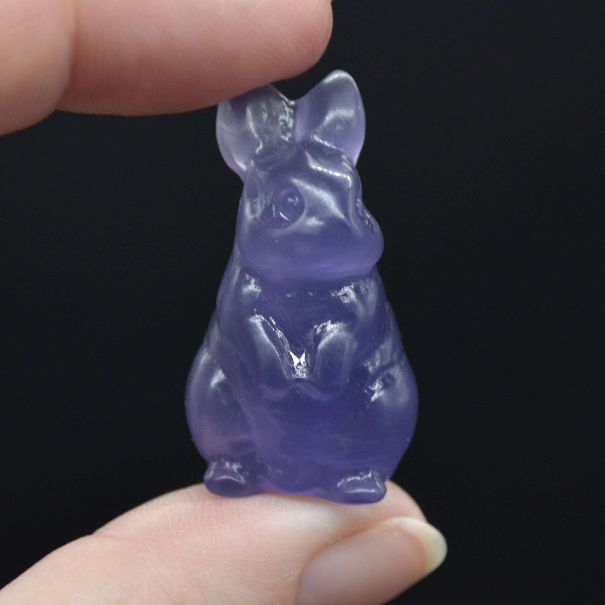 Rainbow Fluorite Crystal Rabbit - 3.5cm - 1 Count
