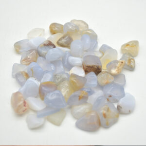 Blue Lace Agate Gemstone Chips - 100g - 8mm - 15mm