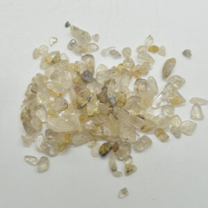 Gold Rutilated Quartz Crystal Chips / Nuggets - 100 grams