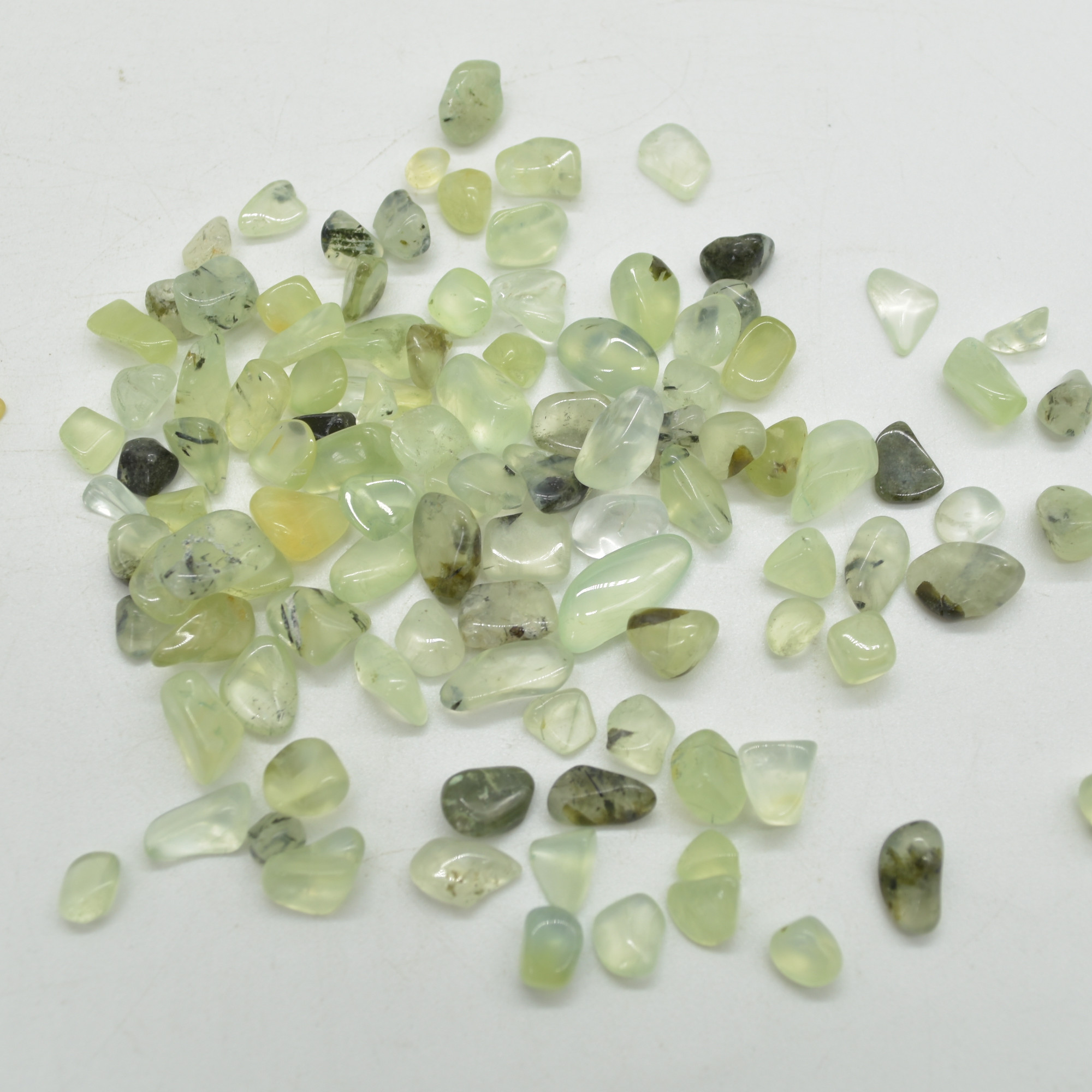 Prehnite Crystal Chips / Nuggets - 100 grams