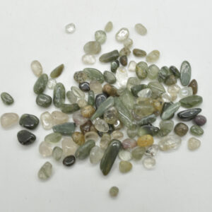 Green Rutilated Quartz Crystal Chips / Nuggets - 100 grams