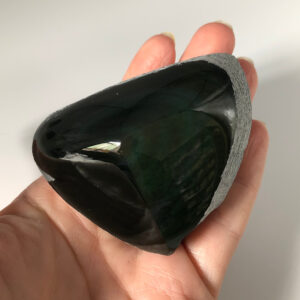 Rainbow Obsidian Gemstone with Raw Base - 1 count - 182 grams