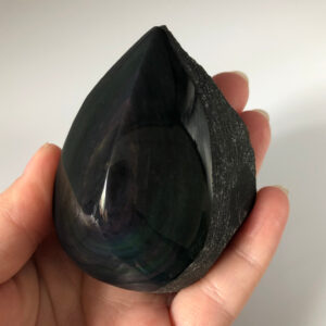 Rainbow Obsidian Gemstone with Raw Base - 1 count - 210 grams