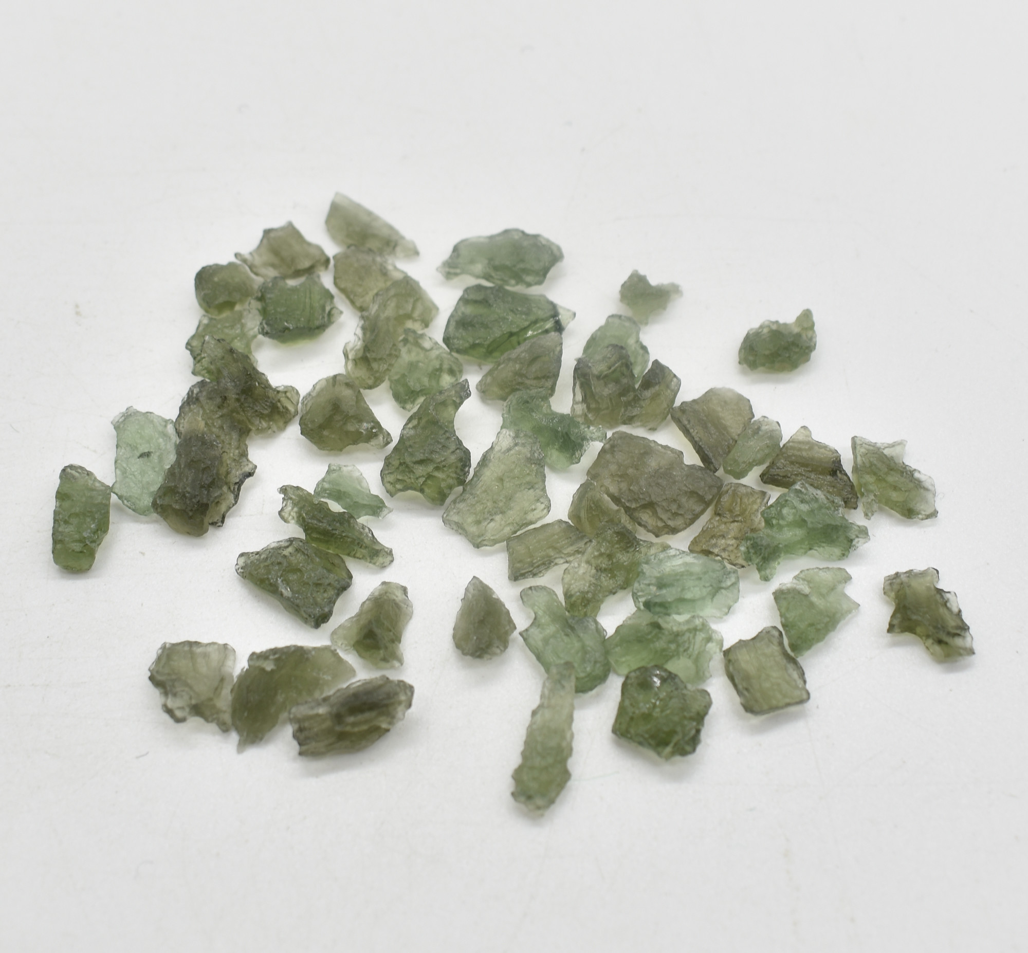 Genuine Moldavite Small Raw Chip from Czech Republic