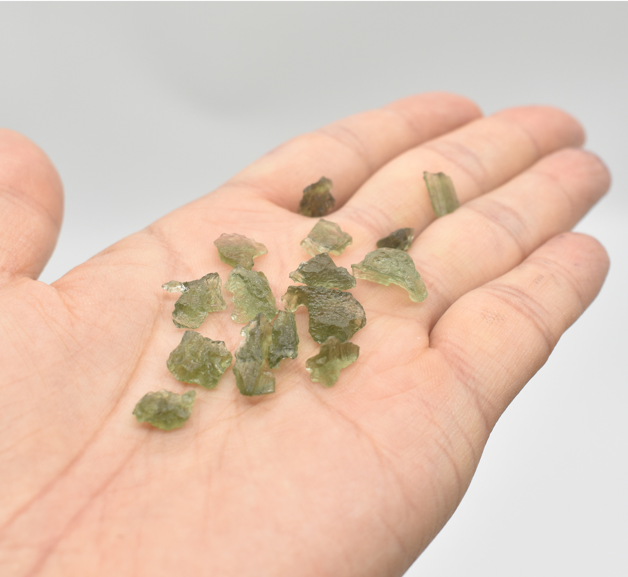 Genuine Moldavite Small Raw Chip from Czech Republic - Image 3