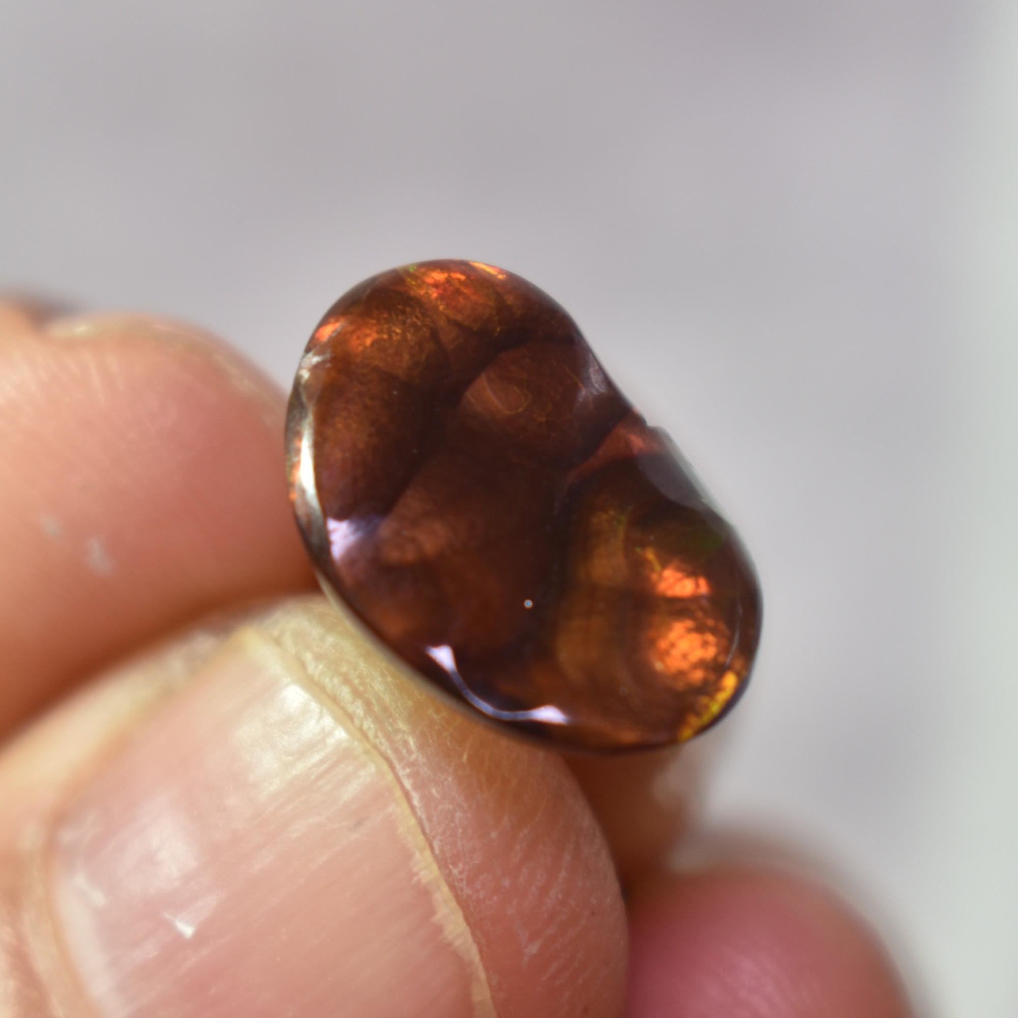 Mexican Polished Fire Agate Freeform Cabochon - 5.9ct - #07 - Image 3