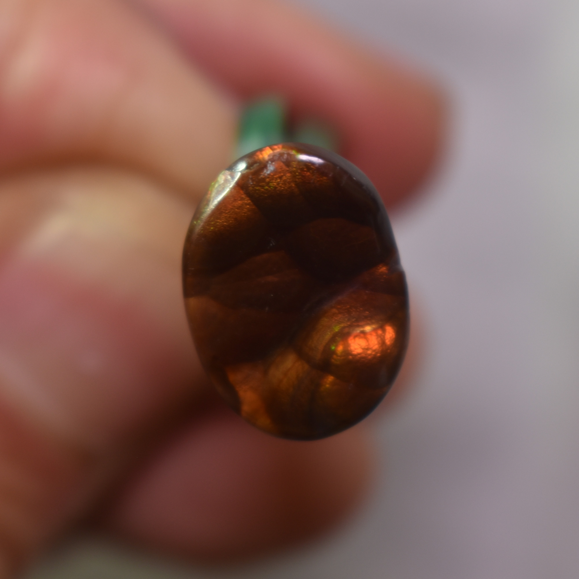 Mexican Polished Fire Agate Freeform Cabochon - 5.9ct - #07 - Image 5