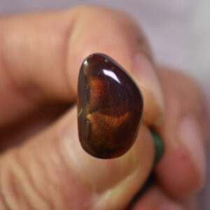 Mexican Polished Fire Agate Freeform Cabochon - 7ct - #09