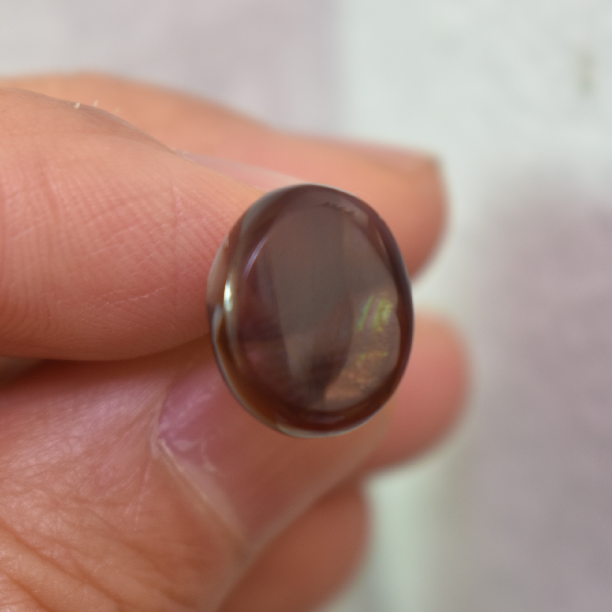 Mexican Polished Fire Agate Freeform Cabochon - 5.6ct - #16 - Image 2