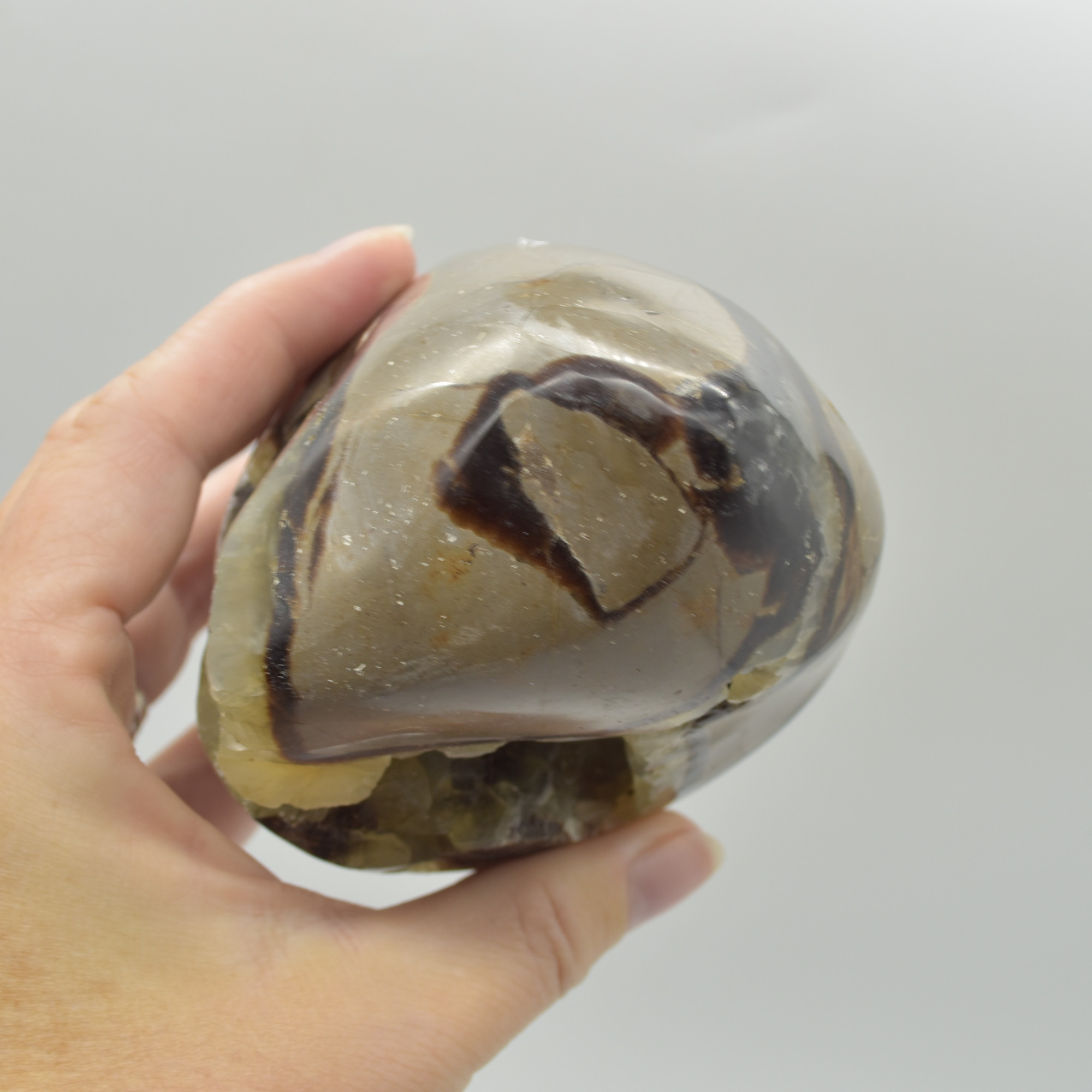 Septarian (AKA Dragon Stone) Crystal Freeform Egg - 11cm - 827 grams #03 - Image 7