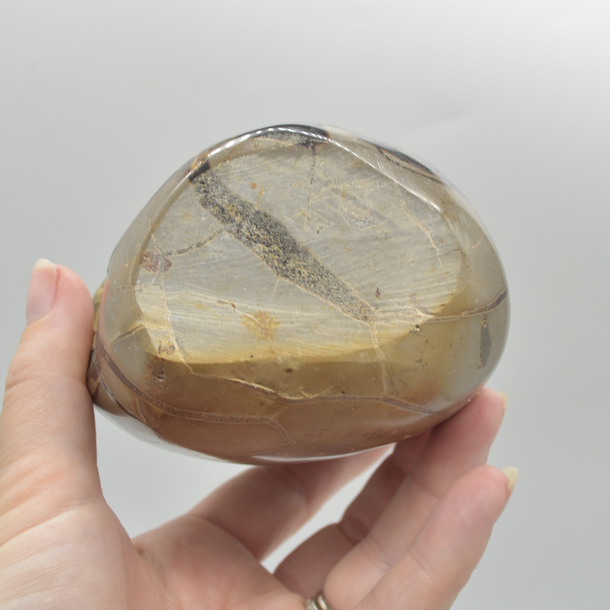 Septarian (AKA Dragon Stone) Crystal Freeform Egg - 13cm - 903 grams #07 - Image 4