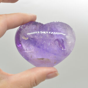 Brazil Amethyst Crystal Puffy Heart - Premium Quality - 115 - 130 grams