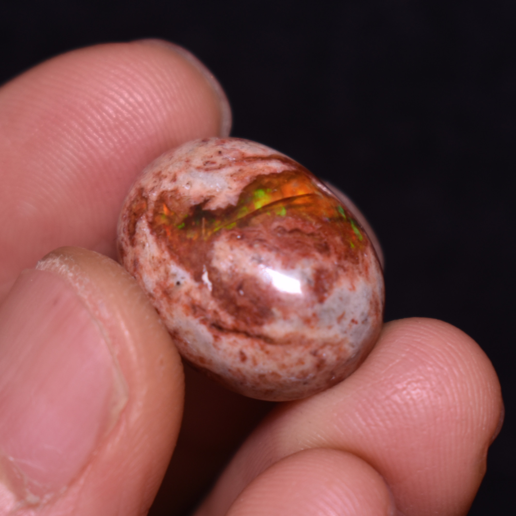 Mexican Cantera Galaxy Opal, Matrix Oval Cabochon Stone 19ct - #01