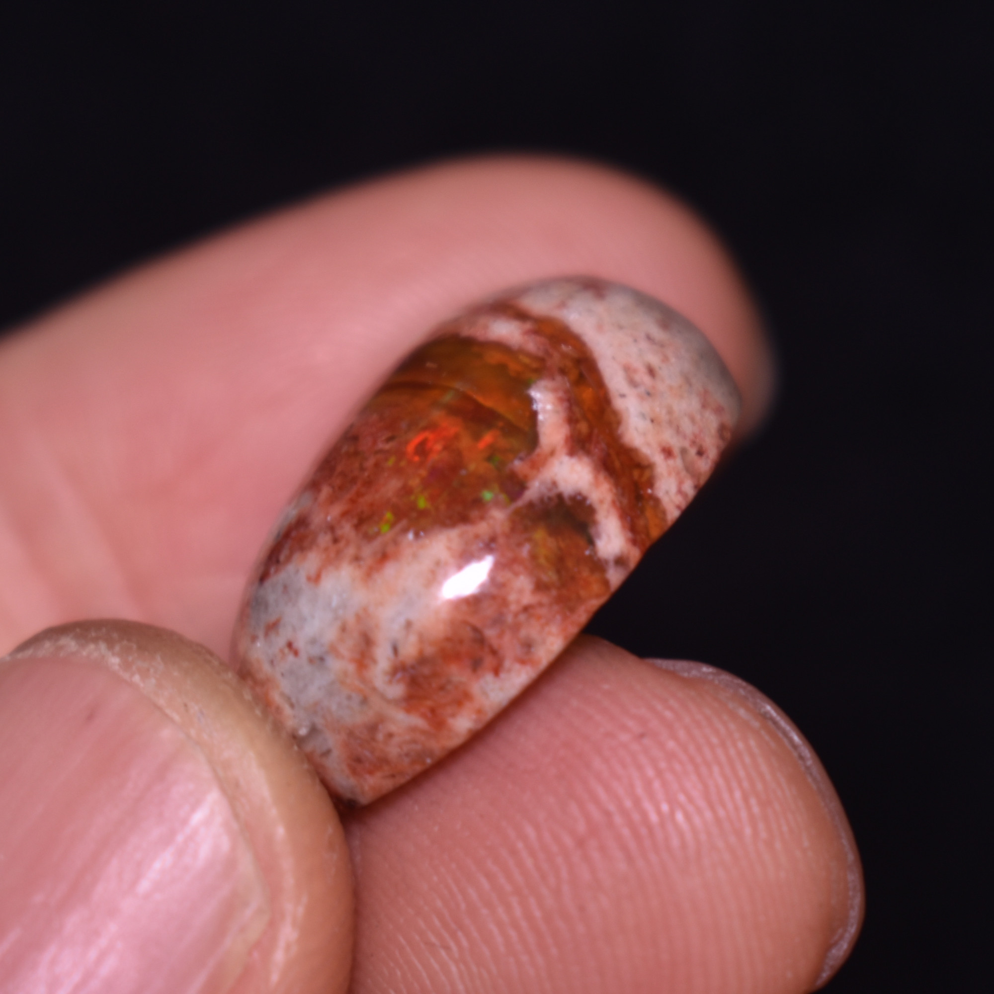 Mexican Cantera Galaxy Opal, Matrix Oval Cabochon Stone 19ct - #01 - Image 2