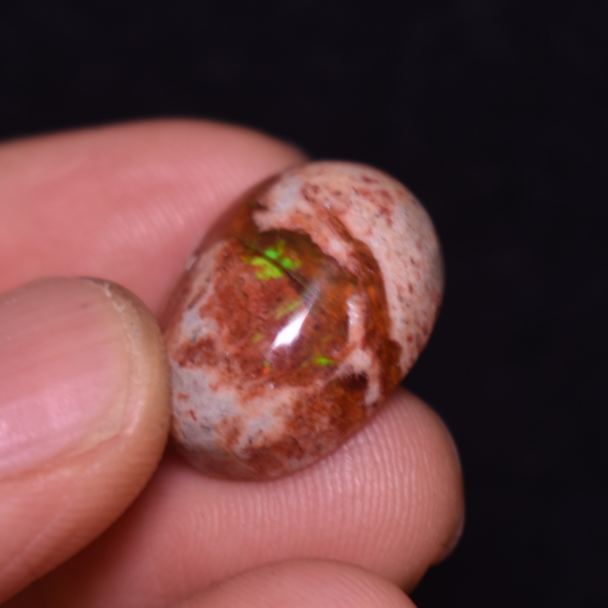 Mexican Cantera Galaxy Opal, Matrix Oval Cabochon Stone 19ct - #01 - Image 3