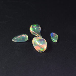 Mexican Polished Fire Contraluz Opal Chips, Stones - 4 Count - 1.75ct - #19