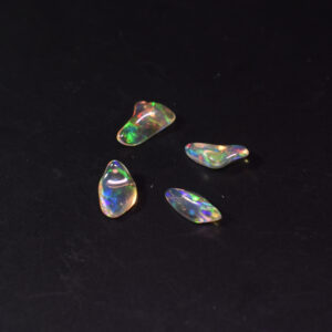 Mexican Polished Fire Contraluz Opal Chips, Stones - 4 Count - 1.5ct - #20